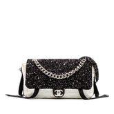 Bicolor Tweed and Nylon Astronaut Essentials Flap