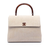 Medium Canvas Kelly Top Handle Bag