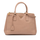 Medium Saffiano Lux Galleria Double Zip Tote