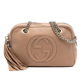 Pebbled Leather Soho Chain Zip Shoulder Bag
