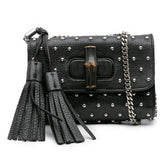 Small Leather Studded Miss Bamboo Crossbody