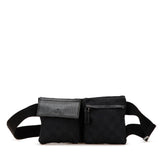 GG Canvas Double Pocket Belt Bag