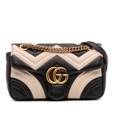 Medium GG Marmont Bicolor Matelasse Leather Shoulder Bag