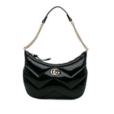 GG Marmont Matelasse Patent Shoulder Bag