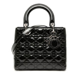 Medium Patent Cannage Lady Dior