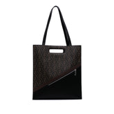 Zucca Coated Canvas 1974 Diagonal Shopping Tote