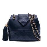 CC Quilted Lambskin Tassel Flap