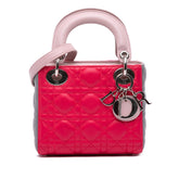 Mini Tricolor Lambskin Cannage Lady Dior
