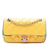 Small CC Quilted Multicolor Lambskin Acrylic Cuba Flap