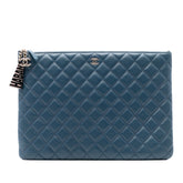 Large Quilted Lambskin La Habana O Case Clutch