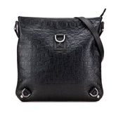 Embossed Leather Horsebit Abbey D Ring Crossbody