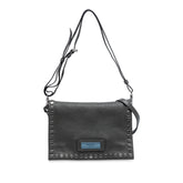 Glace Calfskin Studded Etiquette Flap