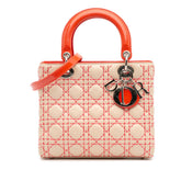 Medium Lambskin Cannage Stitched Lady Dior