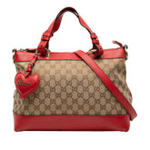 GG Canvas Valentine Satchel