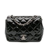 Mini Square Classic Patent Single Flap