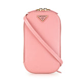 Mini Saffiano Crossbody Phone Pouch