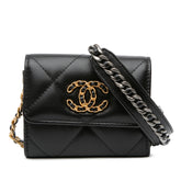 Lambskin 19 Flap Coin Purse With Chain