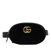 GG Marmont Matelasse Velvet Belt Bag