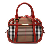 Small House Check Canvas Bridle Orchard Satchel