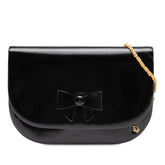 Shiny Calfskin Bow Shoulder Bag