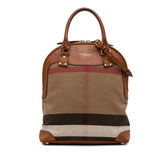 Medium Mega Check Canvas Bloomsbury Saddle Satchel