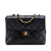 Mini Square Quilted Lambskin Single Flap