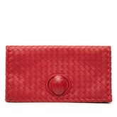 Nappa Intrecciato Turn Lock Clutch