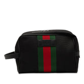 Techno Web Canvas Clutch