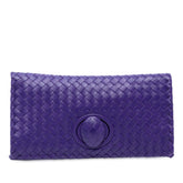 Nappa Intrecciato Turn Lock Clutch