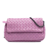 Mini Nappa Intrecciato Expandable Chain Flap Crossbody