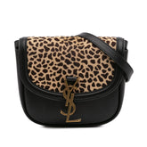 Small Calfskin and Pony Hair Leopard Print Kaia Crossbody