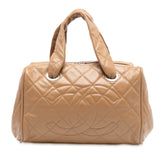CC Quilted Caviar Stitched Bowler Bag