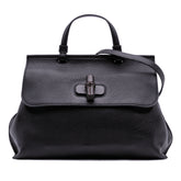 Medium Leather Bamboo Daily Satchel