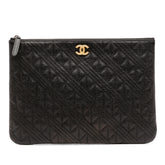 Medium Quilted Caviar O Case Clutch