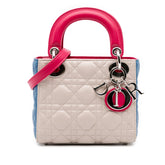 Mini Tricolor Lambskin Cannage Lady Dior