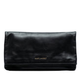 Leather Letters Fold Over Clutch