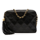 CC Quilted Lambskin Tassel Camera Bag