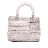 Medium Tweed Cannage Lady Dior