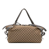 Medium GG Canvas Bamboo Bar Tote