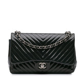 Jumbo Classic Chevron Patent Double Flap