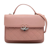 Large Quilted Goatskin CC Box Flap