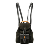 Suede Bamboo Drawstring Backpack