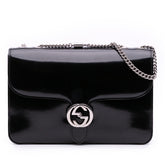 Medium Patent Dollar Interlocking G Crossbody