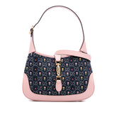 Limited Edition Small GG Embroidered Denim Floral Jackie 1961 Crossbody