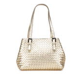 Small Metallic Nappa Intrecciato Cesta Tote