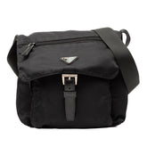 Tessuto Zip Buckle Messenger Bag