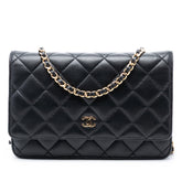 CC Quilted Lambskin Wallet On Chain