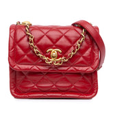 Mini Quilted Lambskin Soft Square Flap