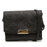 Embossed Grain Check Leather Langley Crossbody
