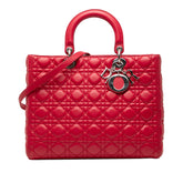 Large Lambskin Cannage Lady Dior